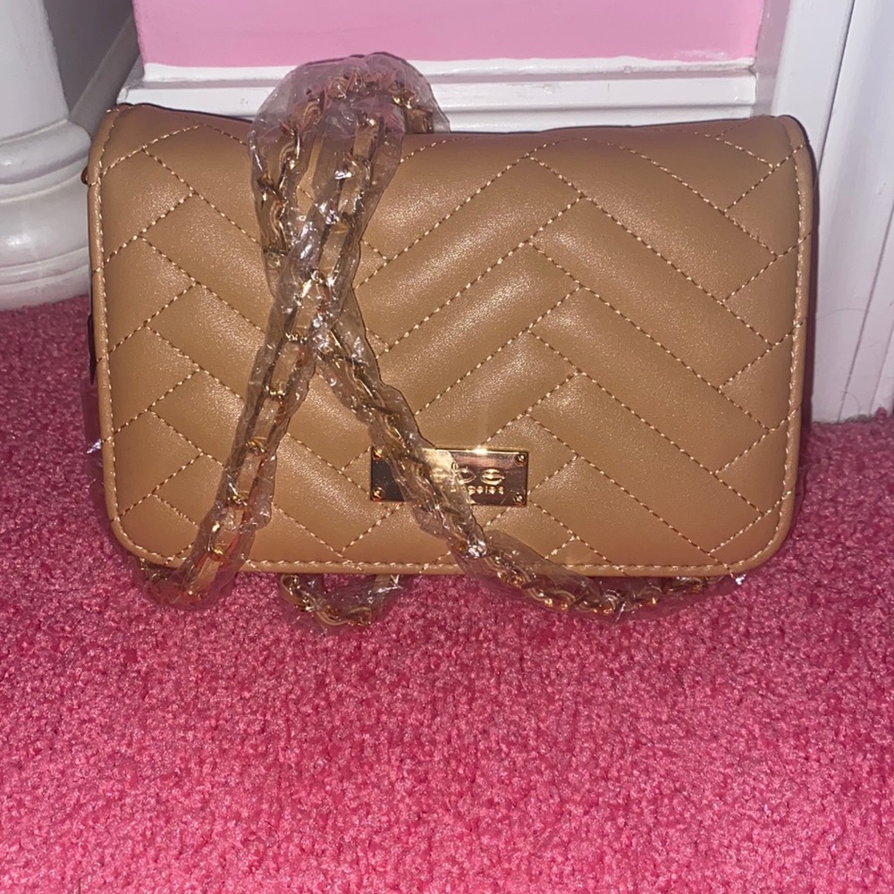 Bebe Tan Sophia Crossbody in Tan. Faux leather! Literally never used! - Picture 1 of 5